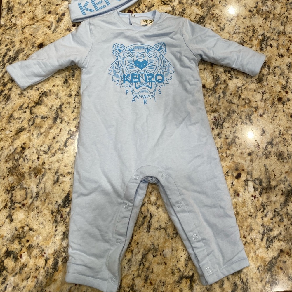 Kenzo baby onesie and hat 6mo